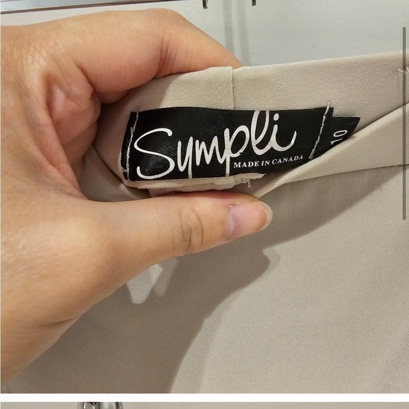 Sympli Stretch Jersey Skirt 10 Stone - Picture 4 of 10